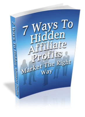 Product picture 7 Ways To Hidden Affiliate Profits *MRR + Free Extra Bonus!*